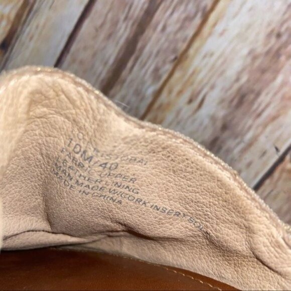 Louise Et Cie Cristobal Gold Tan Espadrille Flats Size 10/40 - Picture 7 of 9